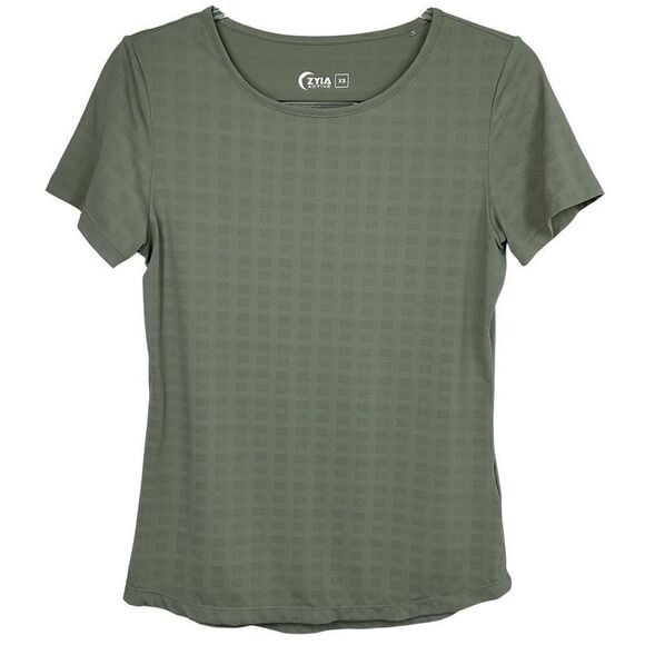 Zyia Sage Green Box Swoop Short Sleeve T Top XS - Picture 5 of 5